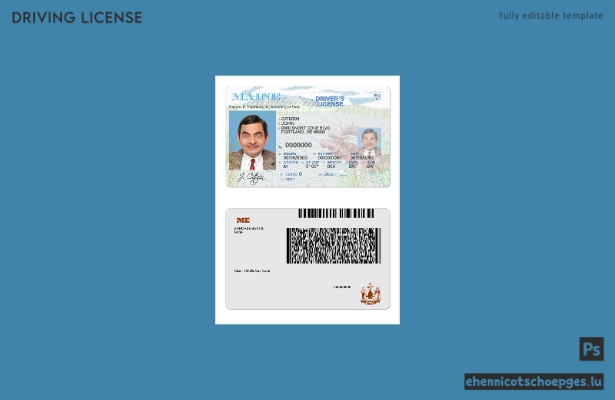 Beispiel für einen Führerschein des US-Bundesstaates Maine
